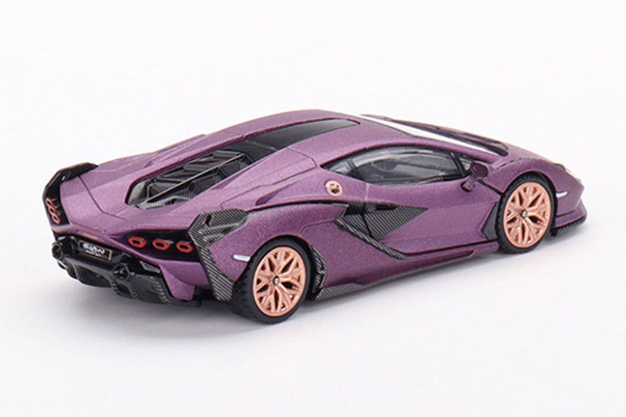[ Back-order ] TSM MINI-GT MGT00588-L 1:64 Lamborghini Cyan FKP 37 SE30 Matte Viola LHD Hong Kong Exclusive model car