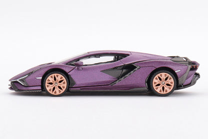 [ Back-order ] TSM MINI-GT MGT00588-L 1:64 Lamborghini Cyan FKP 37 SE30 Matte Viola LHD Hong Kong Exclusive model car