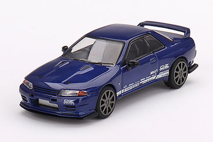 [ Back-order ] TSM MINI-GT MGT00589-R 1:64 Nissan Skyline GT-R VR32 Top Secret Metallic Blue RHD  model car