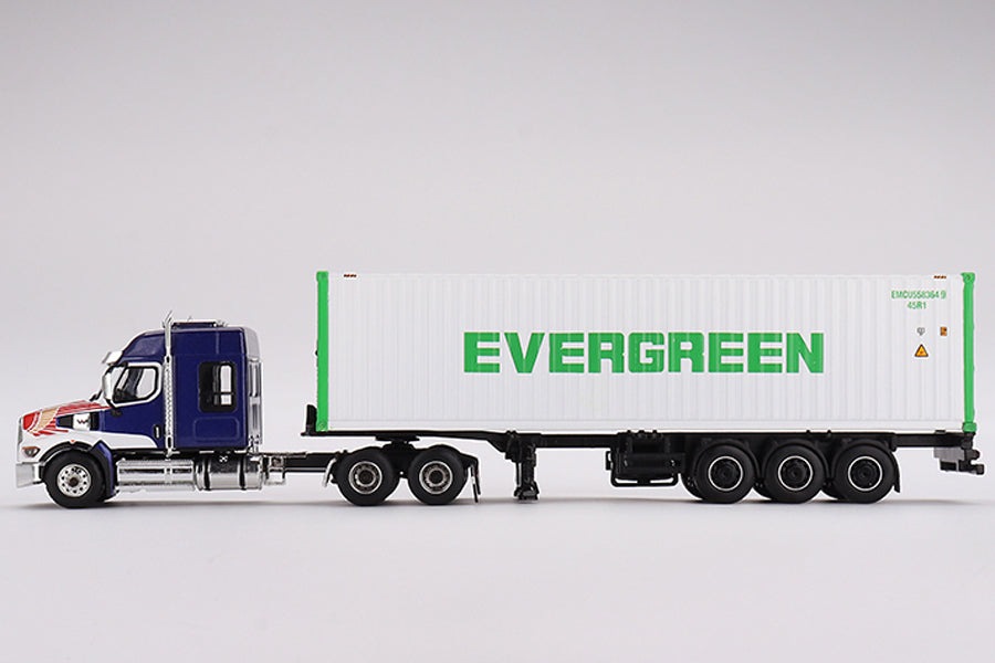 [ Back-order ] TSM MINI-GT MGT00597-L 1:64 Western Star 49x 40ft Reefer Container "Evergreen" LHD model car