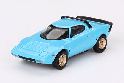 [ Back-order ] TSM MINI-GT MGT00624-L 1:64 Lancia Stratos HF Stradale Azzurro Chiaro Light Blue LHD model car