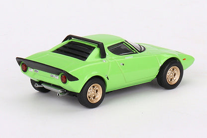 [ Back-order ] TSM MINI-GT MGT00625-L 1:64 Lancia Stratos HF Stradale Verde Chiaro Lime Green LHD model car