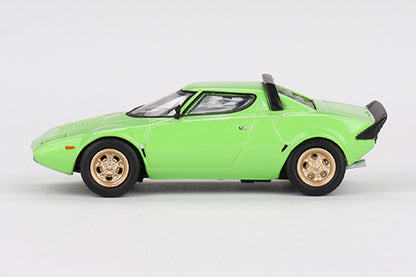 [ Back-order ] TSM MINI-GT MGT00625-L 1:64 Lancia Stratos HF Stradale Verde Chiaro Lime Green LHD model car