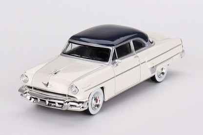 [ Back-order ] TSM MINI-GT MGT00631-L 1:64 Lincoln Capri 1954 Arctic White/Atlantic Blue LHD model car