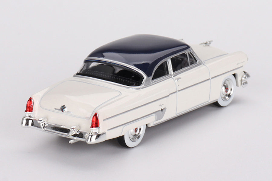 [ Back-order ] TSM MINI-GT MGT00631-L 1:64 Lincoln Capri 1954 Arctic White/Atlantic Blue LHD model car