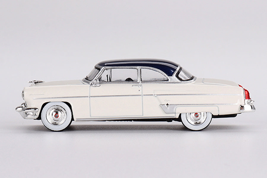 [ Back-order ] TSM MINI-GT MGT00631-L 1:64 Lincoln Capri 1954 Arctic White/Atlantic Blue LHD model car