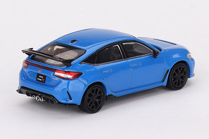 [ Back-order ] TSM MINI-GT MGT00637-L 1:64 Honda Civic Type R 2023 Boost Blue Pearl LHD  model car