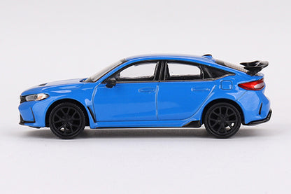 [ Back-order ] TSM MINI-GT MGT00637-L 1:64 Honda Civic Type R 2023 Boost Blue Pearl LHD  model car