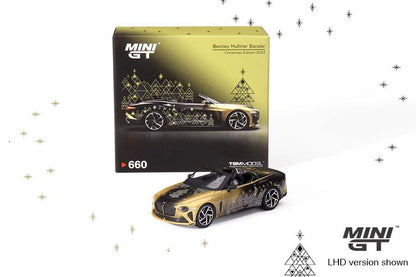 [ Back-order ] TSM MINI-GT MGT00660-L 1:64 Bentley Mulliner Bacalar 2023 Christmas LHD model car