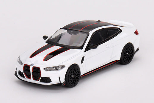 [ Back-order ] TSM MINI-GT MGT00683-L 1:64 BMW M4 CSL Alpine White LHD model car