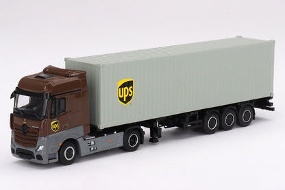 [ Back-order ] TSM MINI-GT MGT00705-L 1:64 Mercedes-Benz Actros 40ft Container "UPS Europe" LHD model car
