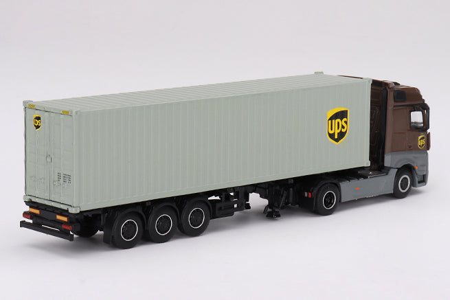[ Back-order ] TSM MINI-GT MGT00705-L 1:64 Mercedes-Benz Actros 40ft Container "UPS Europe" LHD model car