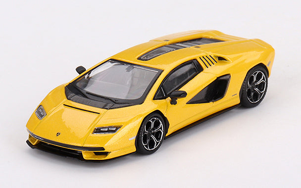 [ Back-order ] TSM MINI-GT MGT00733-L 1:64 Lamborghini Countach LPI 800-4 New Giallo Orion Yellow LHD model car