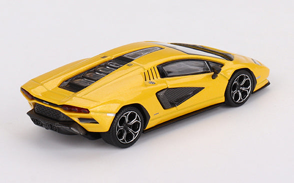 [ Back-order ] TSM MINI-GT MGT00733-L 1:64 Lamborghini Countach LPI 800-4 New Giallo Orion Yellow LHD model car
