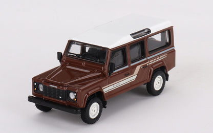 [ Back-order ] TSM MINI-GT MGT00734-R 1:64 Land Rover Defender 110 1985 County Station Wagon Russet Brown RHD model car