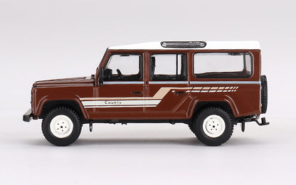 [ Back-order ] TSM MINI-GT MGT00734-MJ 1:64 Land Rover Defender 110 1985 County Station Wagon Russet Brown LHD model car