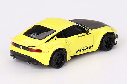 [ Back-order ] TSM MINI-GT MGT00752-R 1:64 Pandem Nissan Z Ikazuchi Yellow RHD model car