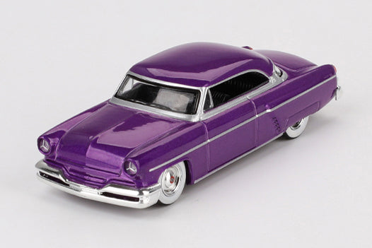 [ Back-order ] TSM MINI-GT MGT00757-L 1:64 Lincoln Capri Hot Rod 1954 Metallic Purple LHD model car