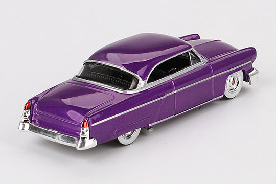 [ Back-order ] TSM MINI-GT MGT00757-L 1:64 Lincoln Capri Hot Rod 1954 Metallic Purple LHD model car