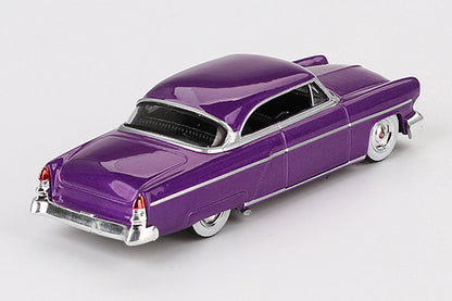[ Back-order ] TSM MINI-GT MGT00757-L 1:64 Lincoln Capri Hot Rod 1954 Metallic Purple LHD model car