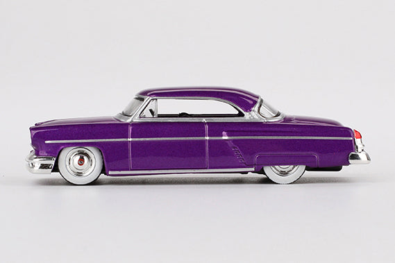 [ Back-order ] TSM MINI-GT MGT00757-L 1:64 Lincoln Capri Hot Rod 1954 Metallic Purple LHD model car