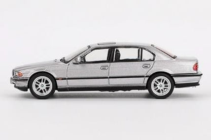 [ Back-order ] TSM MINI-GT MGT00792-L BMW 750IL Aspen Silver Metallic LHD model car