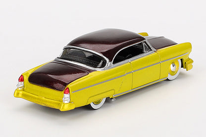 [ Back-order ] TSM MINI-GT MGT00794-L 1:64 Lincoln Capri Hot Rod 1954 Lime Yellow LHD model car
