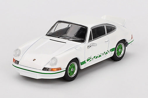 [ Back-order ] TSM MINI-GT MGT00801-L 1:64 Porsche 911 Carrera RS 2.7 Grand Prix White/Green Livery LHD  model car