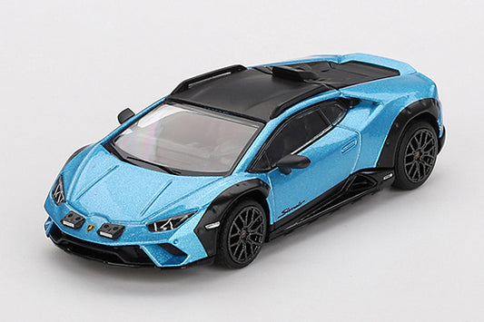 [ Back-order ] TSM MINI-GT MGT00807-L 1:64 Lamborghini Huracan Stellato Blu Aegir Blue LHD model car