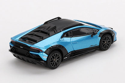 [ Back-order ] TSM MINI-GT MGT00807-L 1:64 Lamborghini Huracan Stellato Blu Aegir Blue LHD model car