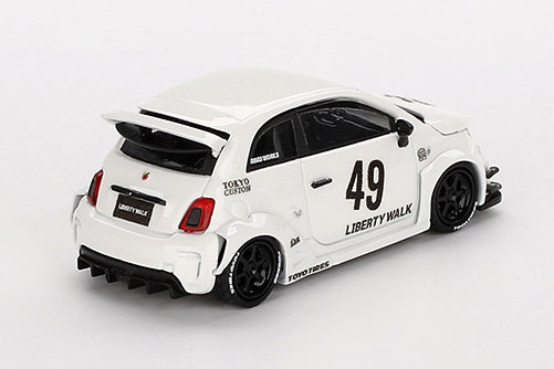 [ Back-order ] TSM MINI-GT MGT00809-L 1:64 Abarth 595 LB-WORKS x Abas Works Gala White LHD model car