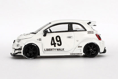 [ Back-order ] TSM MINI-GT MGT00809-L 1:64 Abarth 595 LB-WORKS x Abas Works Gala White LHD model car