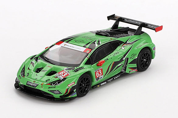 [ Back-order ] TSM MINI-GT MGT00813-L 1:64 Lamborghini Huracan GT3 EVO2 IMSA Daytona 24 Hours 2023 #63 Iron Lynx LHD model car