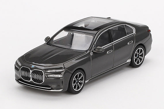 [ Back-order ] TSM MINI-GT MGT00818-L 1:64 BMW i7 xDrive60 Dravid Grey LHD model car