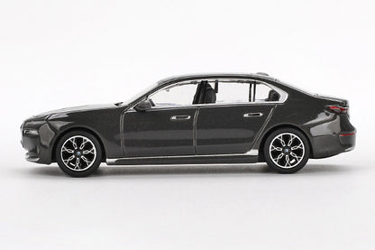 [ Back-order ] TSM MINI-GT MGT00818-L 1:64 BMW i7 xDrive60 Dravid Grey LHD model car