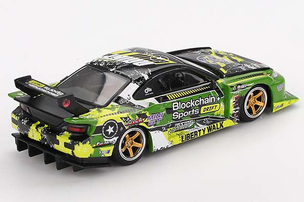 [ Back-order ] TSM MINI-GT MGT00823-BL Nissan Silvia S15 LB-Super Silhouette #555 V2 2024 Formula Drift Japan RHD model car
