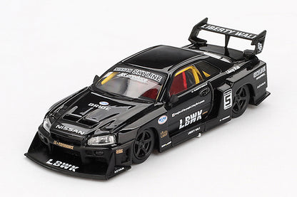 [ Back-order ] TSM MINI-GT MGT00844-R 1:64 Nissan LB-ER34 Super Silhouette Skyline Black RHD model car