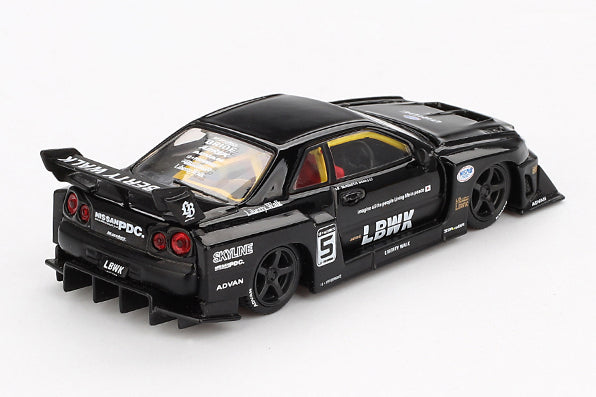 [ Back-order ] TSM MINI-GT MGT00844-R 1:64 Nissan LB-ER34 Super Silhouette Skyline Black RHD model car