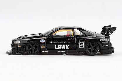 [ Back-order ] TSM MINI-GT MGT00844-R 1:64 Nissan LB-ER34 Super Silhouette Skyline Black RHD model car