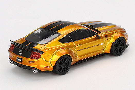 [ Back-order ] TSM MINI-GT MGT00847-BL 1:64 LB WORKS Ford Mustang LB Gold LHD *Blister pack model car
