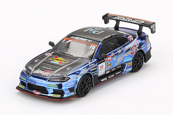 [ Back-order ] TSM MINI-GT MGT00855-BL 1:64 Nissan Silvia S15 D1 GP 2023 #70 D-MAX RACING RHD *Blister pack model car