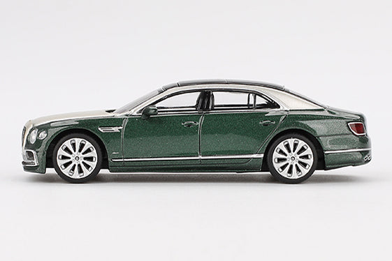 [ Back-order ] TSM MINI-GT MGT00867-BL 1:64 Bentley Flying Spur White Sand Verdant LHD *Blister pack model car