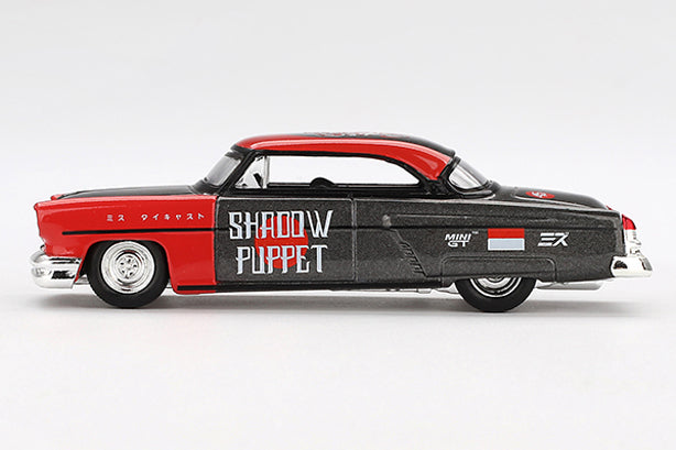 [ Back-order ] TSM MINI-GT MGT00874-BL 1:64 Lincoln Capri Hot Rod 1954 "Shadow Puppet" MINI GT x Ms. Diecast 2024 LHD Blister Pack model car