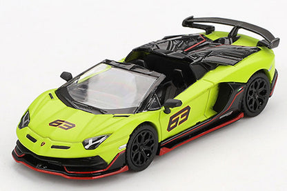[ Back-order ] TSM MINI-GT MGT00887-R 1:64 Lamborghini Aventador SVJ 63 Roadster Verde Shock Green RHD model car