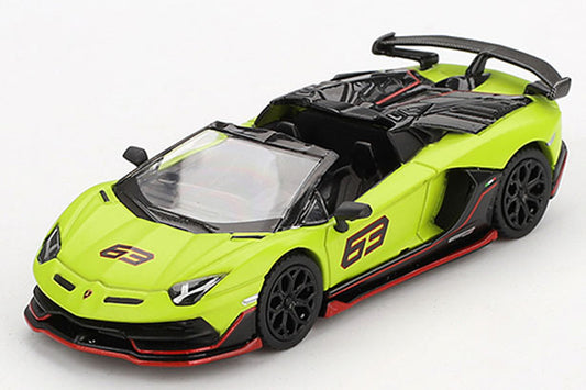 [ Back-order ] TSM MINI-GT MGT00887-R 1:64 Lamborghini Aventador SVJ 63 Roadster Verde Shock Green RHD model car