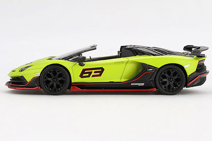 [ Back-order ] TSM MINI-GT MGT00887-R 1:64 Lamborghini Aventador SVJ 63 Roadster Verde Shock Green RHD model car