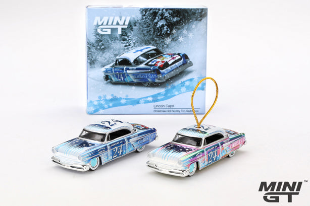 [ Back-order ] TSM MINI-GT MGT00888-L 1:64 Lincoln Capri Hot Rod by Tim Sadchikov 2024 Christmas Edition LHD model car