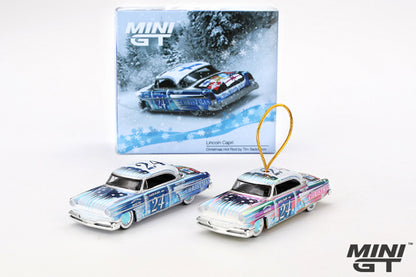 [ Back-order ] TSM MINI-GT MGT00888-L 1:64 Lincoln Capri Hot Rod by Tim Sadchikov 2024 Christmas Edition LHD model car