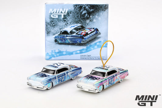 [ Back-order ] TSM MINI-GT MGT00888-L 1:64 Lincoln Capri Hot Rod by Tim Sadchikov 2024 Christmas Edition LHD model car
