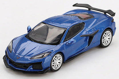 [ Back-order ] TSM MINI-GT MGT00892-L Chevrolet Corvette Z06 2023 Elkhart Lake Blue Metallic LHD model car